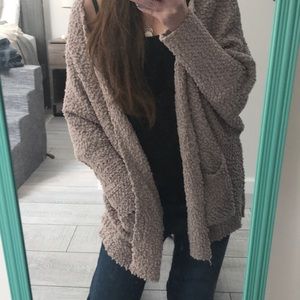 Nubby cocoon open cardigan size m/l